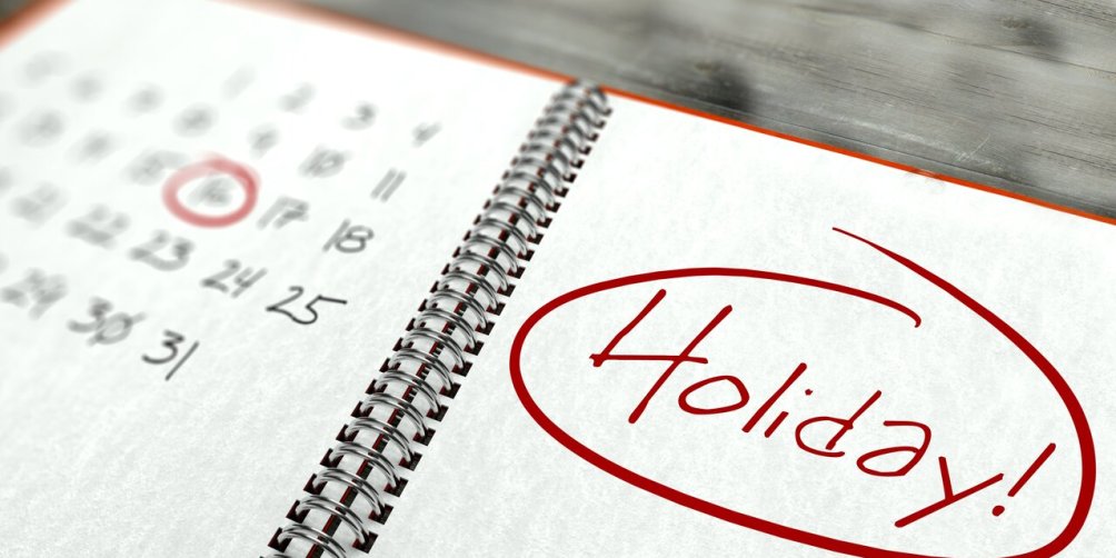 Holiday schedule