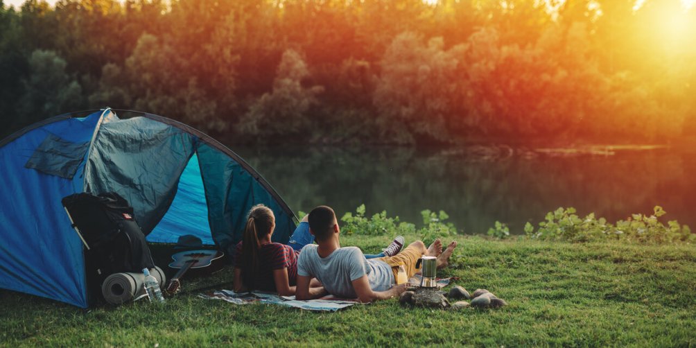 Summer outdoor camping