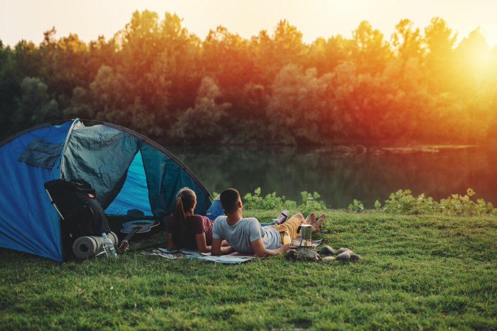 Summer outdoor camping